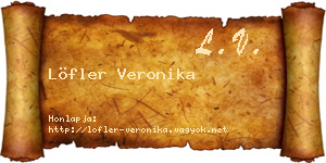 Löfler Veronika névjegykártya